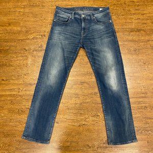 Mavi Jeans Blue Zach Regular Rise Straight Leg Casual Denim Trousers Men's 34x32